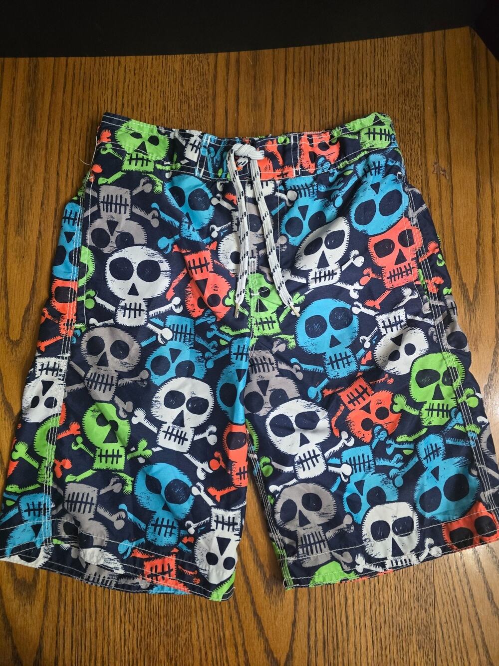 Place Est. 1989 Boys L 10/12 Skull Swim Trunks